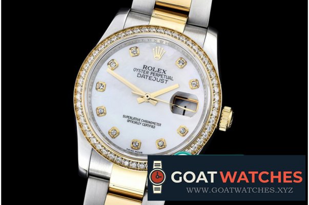 ROLEX - DATEJUST - LADY 31mm YG/SS Wht MOP Diam BP Asia 2836