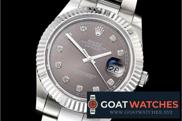 Rolex - DJ2 41mm Oyst Flt SS/SS D.Grey Diam BP A3136 Mod