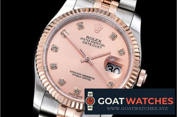 Rolex - DJ 36mm Jub Flt RG/SS (Wrap) Rose Gold D BP A3135 Mod