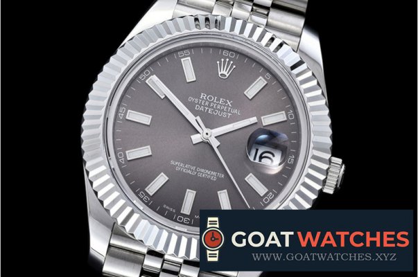 Rolex - DJ2 41mm Jub Flt SS/SS Dark Grey Stk BP A3235 Mod