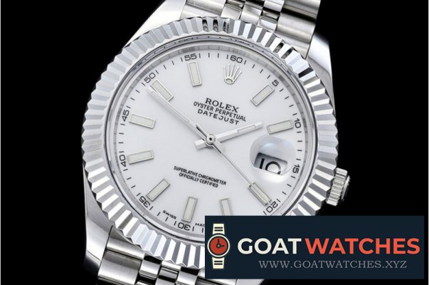 Rolex - DJ2 41mm Jub Flt SS/SS Pearl Wht Stk BP A3235 Mod