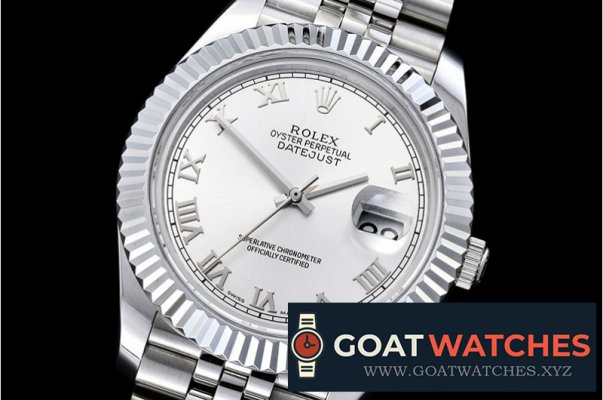 Rolex - DJ2 41mm Jub Flt SS/SS Silv Wht Roman BP A3235 Mod