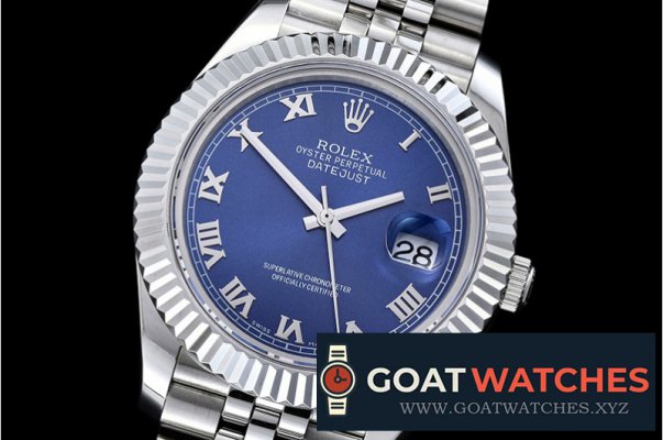 Rolex - DJ2 41mm Jub Flt SS/SS Blue Roman BP A3235 Mod