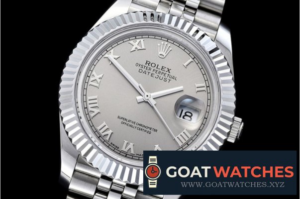 Rolex - DJ2 41mm Jub Flt SS/SS Grey Roman BP A3235 Mod