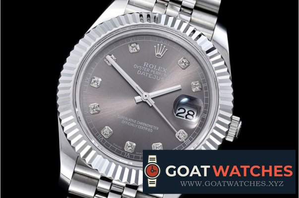 Rolex - DJ2 41mm Jub Flt SS/SS Grey Diams BP A3235 Mod