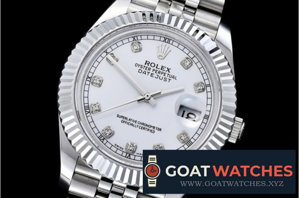 Rolex - DJ2 41mm Jub Flt SS/SS Pearl Wht Diams BP A3235 Mod