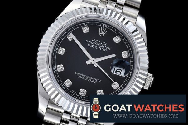 Rolex - DJ2 41mm Jub Flt SS/SS Black Diams BP A3235 Mod