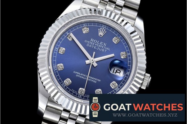 Rolex - DJ2 41mm Jub Flt SS/SS Blue Diams BP A3235 Mod