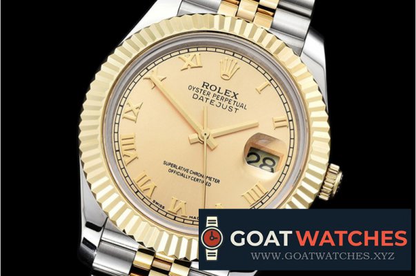 Rolex - DJ2 41mm Jub Flt YG/SS Gold Roman BP A3235 Mod