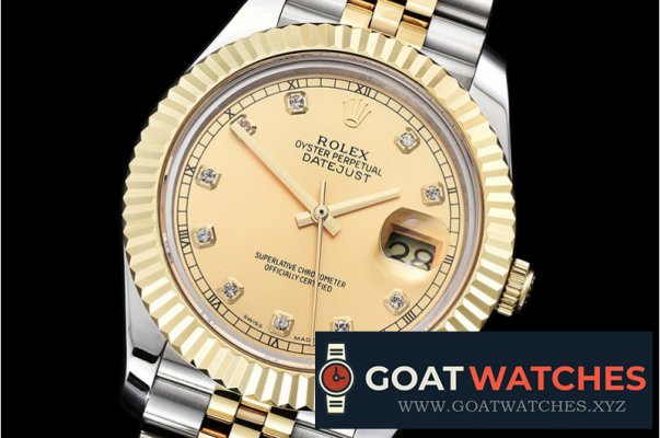 Rolex - DJ2 41mm Jub Flt YG/SS Gold Diams BP A3235 Mod