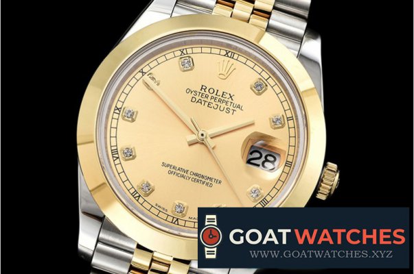 Rolex - DJ2 41mm Jub Smt YG/SS Gold Diam BP Swiss 2836