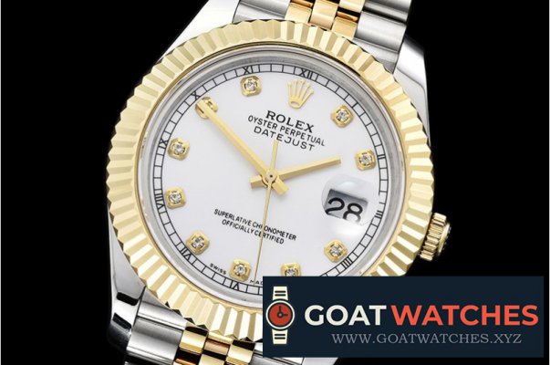 Rolex - DJ2 41mm Jub Flt YG/SS White Diams BP Swiss 2836