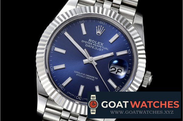 Rolex - DJ2 41mm Jub Flt SS/SS Blue Stick BP Asia 3235 Mod