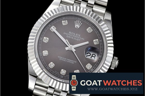 Rolex - DJ2 41mm Jub Flt SS/SS D.Grey Diams BP Asia 3235 Mod