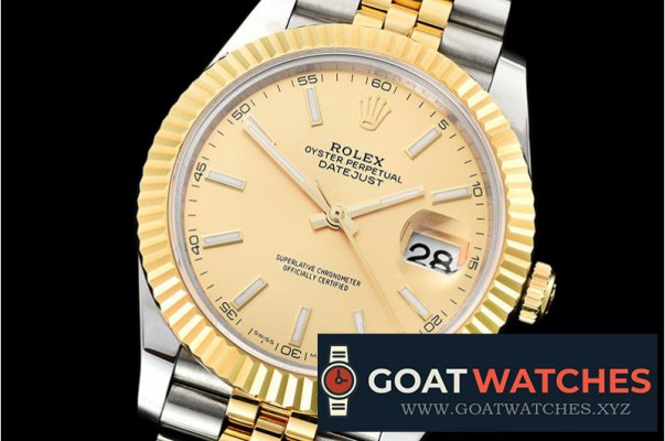 Rolex - DJ2 41mm Jub Flt Wrap YG/SS Gold Stick BP Swiss 2836