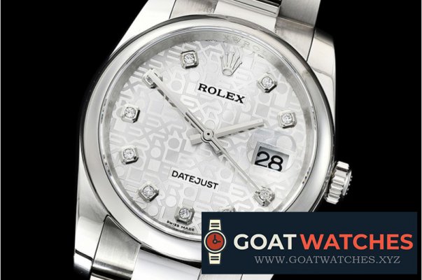 Rolex - DJ 36mm Oyst Dome SS/SS Silver Anniv Diam DJF A3135