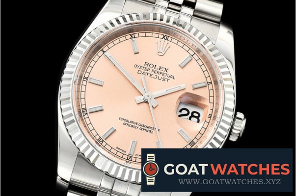 Rolex - DJ 36mm Jub Flt 904L SS/SS Rose G/Stk ARF A3135 Mod