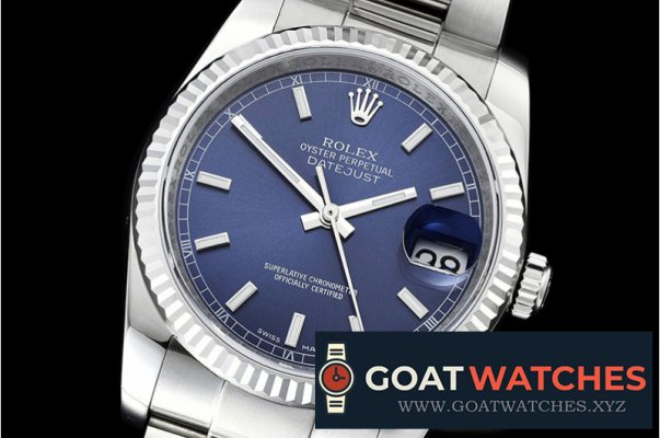 Rolex - DJ 116234 Flt 904L Oyst SS/SS Blue/Stk DJF V2 A2824