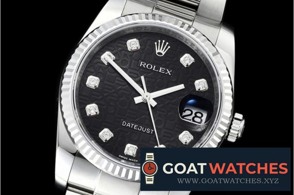 Rolex - DJ 116234 Flt 904L Oyst SS/SS Blk Diam DJF V2 A2824