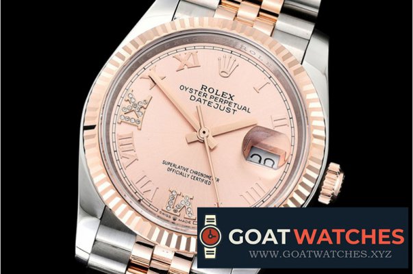 Rolex - DateJust 36mm Jub Flt 904L RG/SS Rose/DiRmn GMF A2836