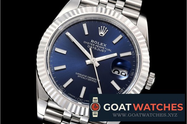 Rolex - DJ2 41mm Jub Flt 904L SS/SS Blue/Stk ARF Asia 2824