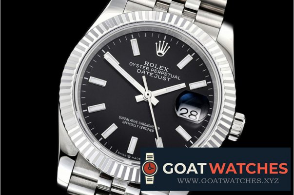 Rolex - DateJust 36mm Jub Flt 904L SS/SS Blk/Stk GMF A2836