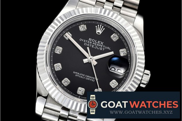 Rolex - DateJust 36mm Jub Flt 904L SS/SS Black/Dm GMF A2836