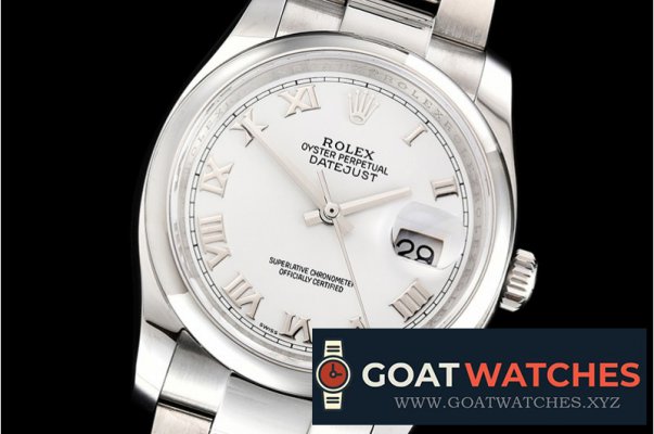 Rolex - DateJust 36mm Oyst Dm 904L SS/SS White/Rmn GMF SA3135