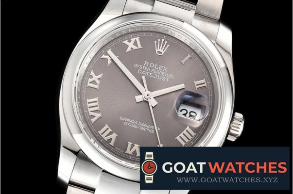 Rolex - DateJust 36mm Oyst Dm 904L SS/SS D.Grey/Rmn GMF SA3135