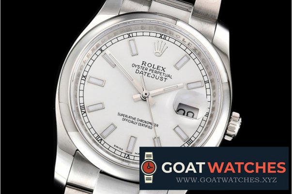 Rolex - DateJust 36mm Oyst Dm 904L SS/SS White/Stk GMF SA3135