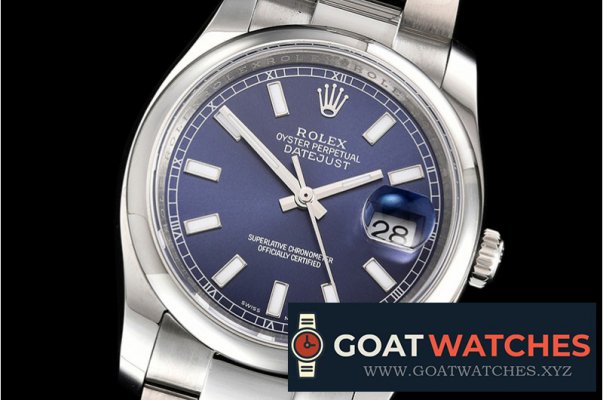 Rolex - DateJust 36mm Oyst Dm 904L SS/SS Blue/Stk GMF SA3135