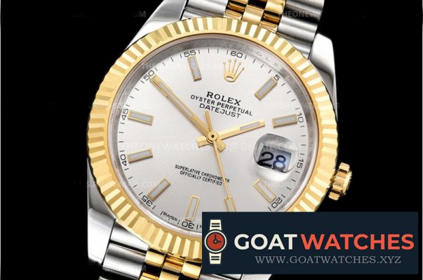 Rolex - DJ2 41mm Jub Flt 904L YG/SS S Wht/Stk DJF Asia 2836