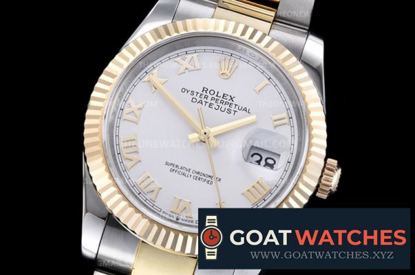 Rolex - DJ 36mm Oyst Flt 904L Wrp YG/SS Wht/Rmn GMF A2824