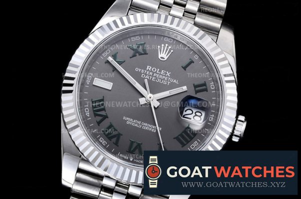 Rolex - DJ2 41mm Jub Flt 904L SS/SS D.Grey Rmn DJF Asia 2836