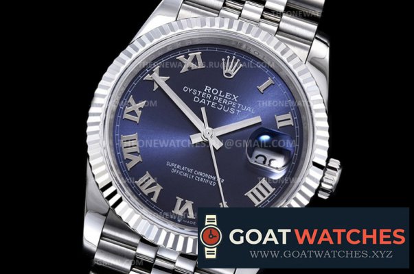 Rolex - DJ 36mm Jub Flt 904L SS/SS Blue Rmn GMF A3235