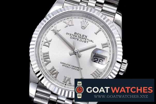 Rolex - DJ 36mm Jub Flt 904L SS/SS Silv Wht Rmn GMF A3235