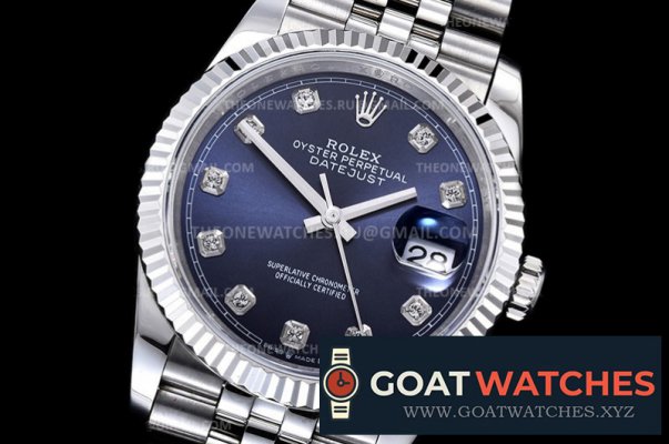 Rolex - DJ 36mm Jub Flt 904L SS/SS Blue Diam GMF A3235