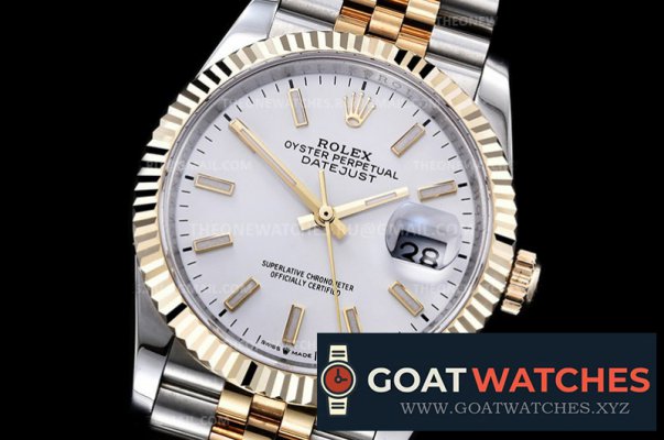 Rolex - DJ 36mm Jub Flt Wrp YG/SS Wht Stk GMF A3235