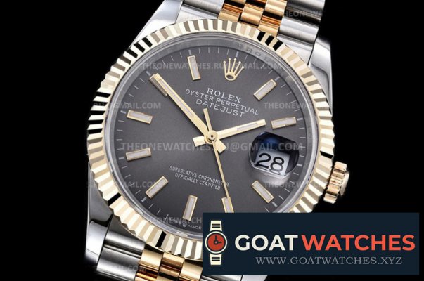 Rolex - DJ 36mm Jub Flt Wrp YG/SS Grey Stk GMF A3235