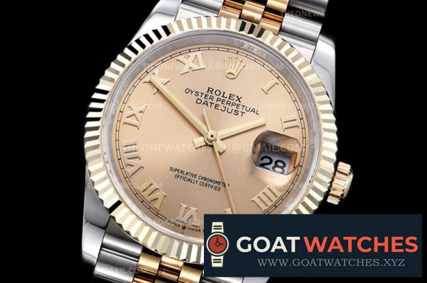 Rolex - DJ 36mm Jub Flt Wrp YG/SS Gold Rmn GMF A3235