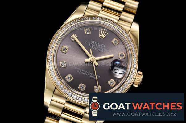 ROLEX - DATEJUST - LADY 31mm Pres Diam YG/YG Grey Diam BP A2824