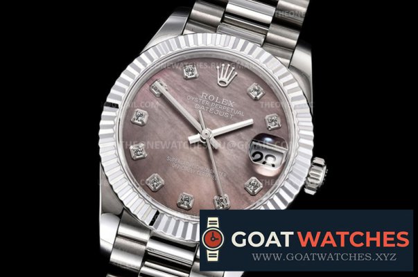 ROLEX - DATEJUST - LADY 31mm Pres Flt SS/SS Gry MOP Diam BP A2824