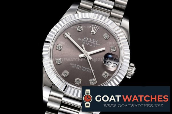 ROLEX - DATEJUST - LADY 31mm Pres Flt SS/SS Grey Diam BP A2824