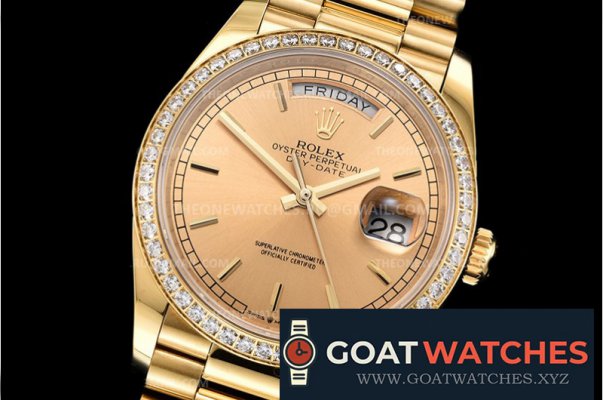 Rolex - DayDate 36mm Dia Pres YG/YG Gold Stk EWF A3255 Mod