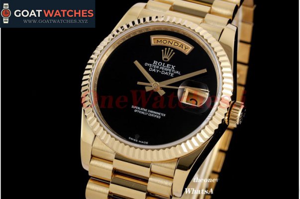 Rolex - DayDate 36mm YG/YG Black Dial GMF A2836