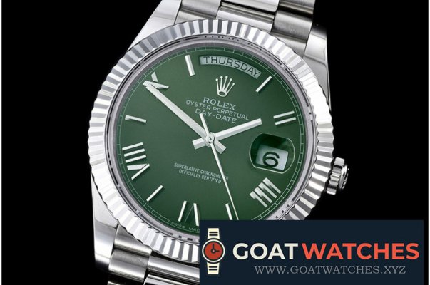 Rolex - DayDate 228206 SS/SS Green Roman BP Swiss 2836