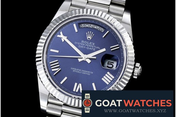 Rolex - DayDate 228206 SS/SS Blue Roman BP Swiss 2836