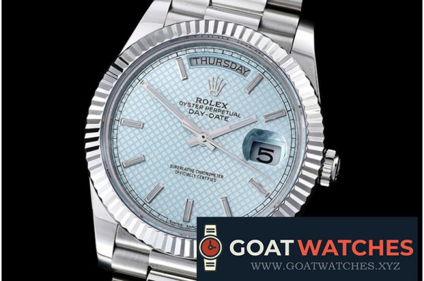 Rolex - DayDate 228206 SS/SS Blue Stick BP Swiss 2836