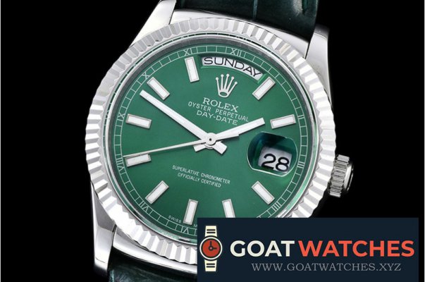 Rolex - DayDate 36mm SS/LE Green Sticks A2836