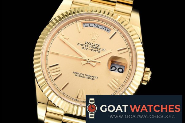 Rolex - DayDate 228206 YG/YG 18K Wrp Gold Roman BP Swiss 2836